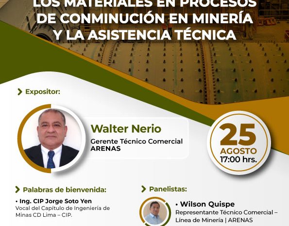  Conferencia: Importancia de la calidad de los materiales en procesos de conminución en minería y la asistencia técnica